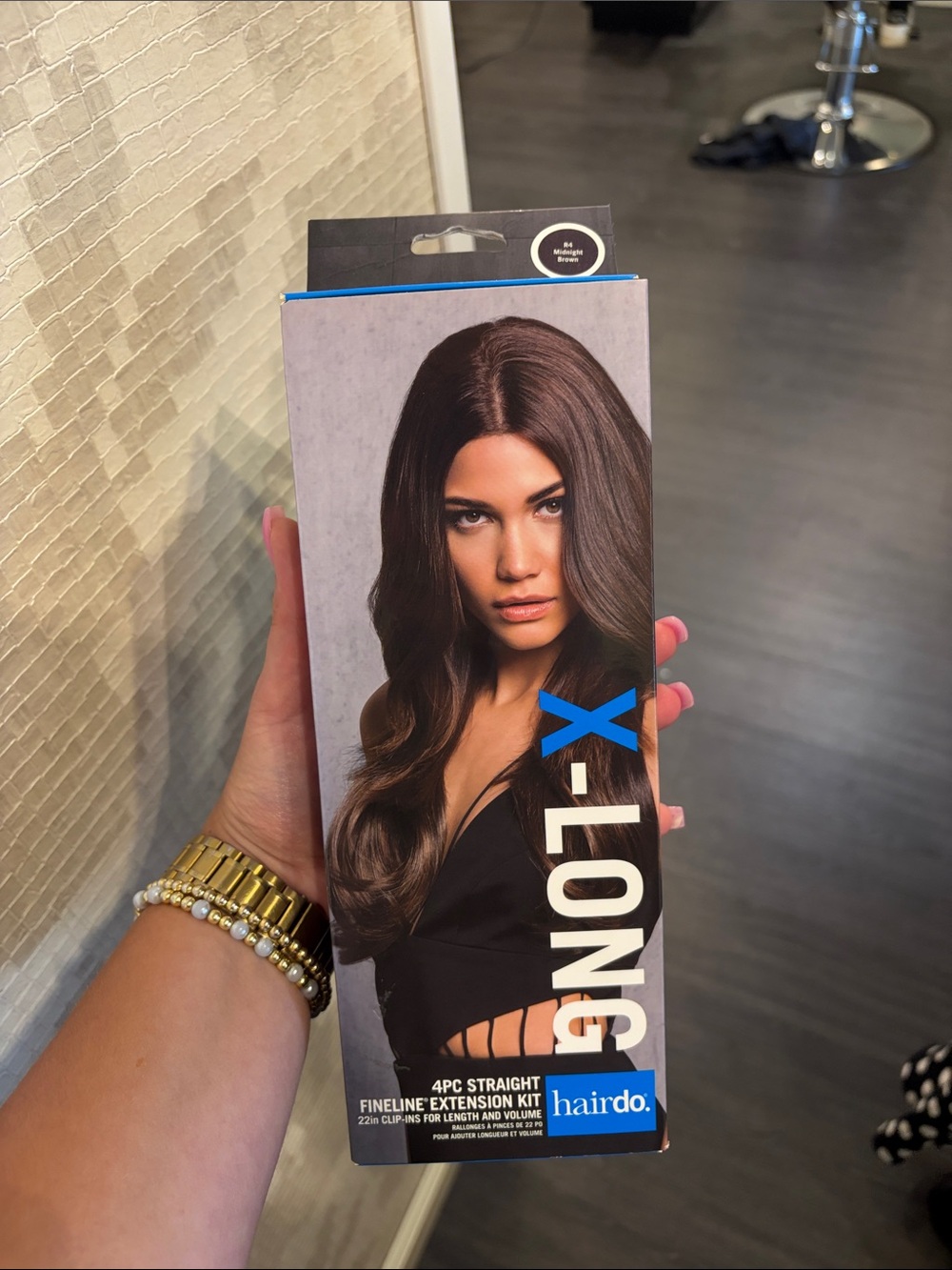 X-Long 4pc Straight Extensions Kit - Midnight Brown